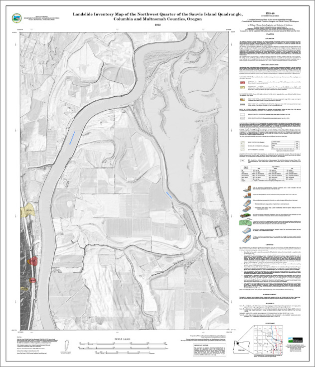 NW quarter of Sauvie Island quad