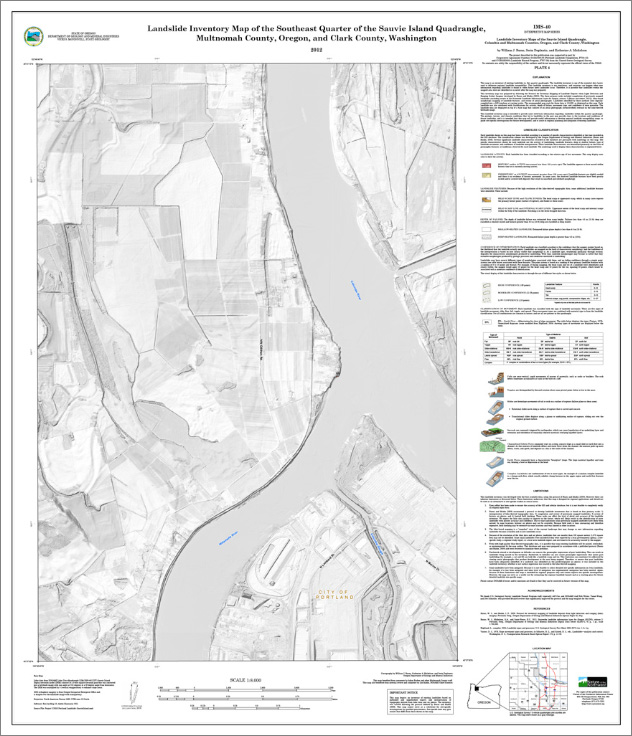 SE quarter of Sauvie Island quad