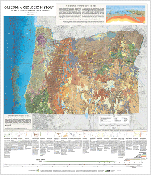 "Oregon: A Geologic History" map publication 9DOGAMI IMS-28)