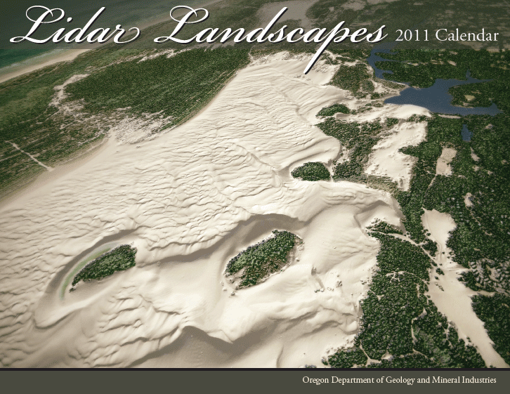 cover page of DOGAMI Lidar Landscapes 2011 calendar