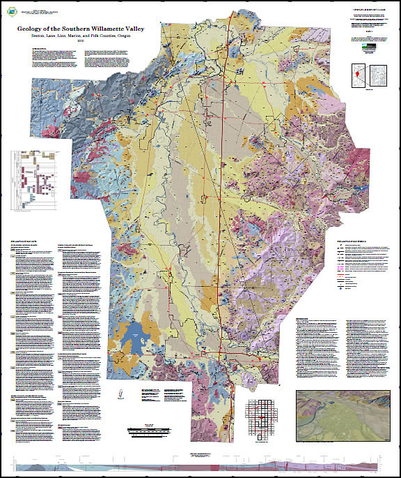 Geologic map of the southern Willamette Valley, Benton, Lane, Linn, Marion, and Polk Counties, Oregon