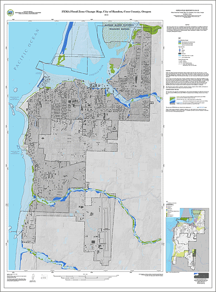 preview image: O-10-12, FEMA Flood Zone Change Map, City of Bandon, Coos County, Oregon