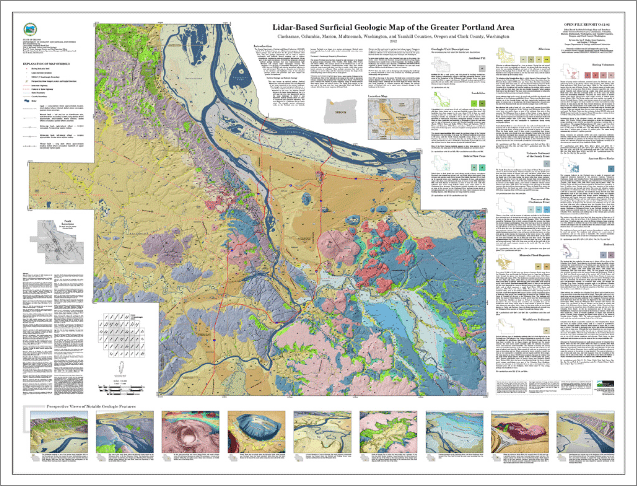 preview of thematic map for Open-File Report O-12-02, Lidar-based Surficial Geologic Map and Database of the Greater Portland, Oregon, Area