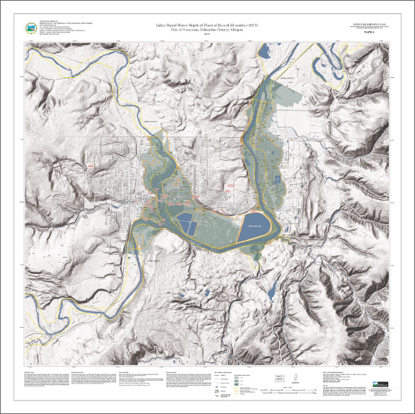 Open-File Report O--13-03, Landslide Inventory Map of the Harbor Hills Area, Curry County, Oregon; Plate 4: Lidar-Based Water Depth of Flood of Record (December 2007)
