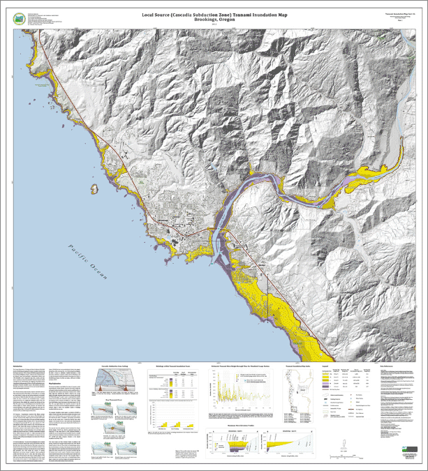 Preview: Brookings Local Source (Cascadia Subduction Zone) Tsunami Inundation Map